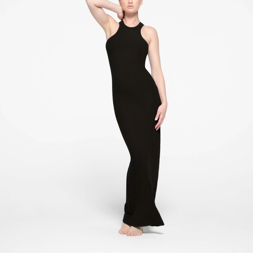 SKIMS Black Maxi Dress